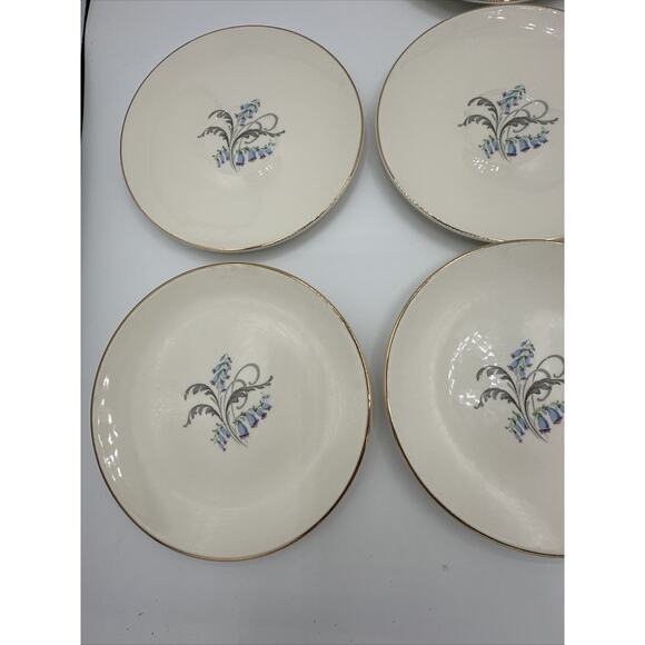 Edwin Knowles Bluebells Serving Plates Set of 7- Discontinued China - Picture 3 of 8